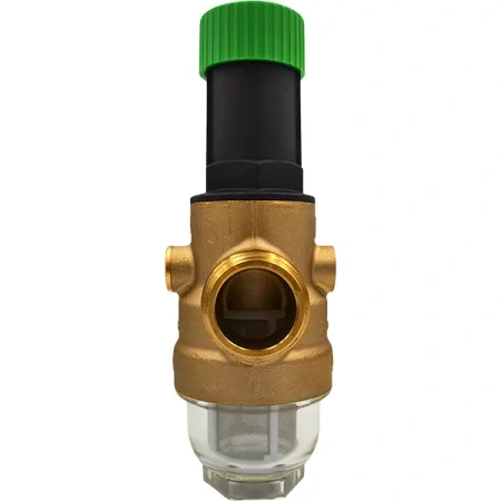 Reduktor Ciśnienia Wody DN20 3/4 Membranowy z Filtrem i Manometrem HERZ