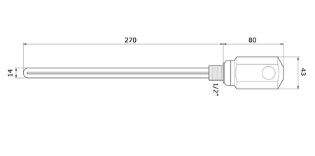 Grzałka do grzejnika łazienkowego biała - 300W
