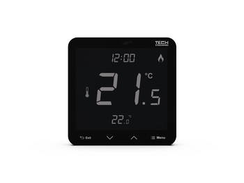 TECH REGULATOR POKOJOWY R-9S PLUS PRZEWODOWY CZARNY