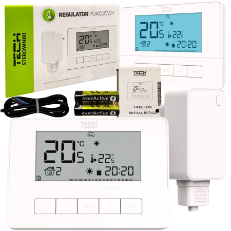 Bezprzewodowy regulator pokojowy TECH T-4.2 – sterownik temperatury z programem tygodniowym