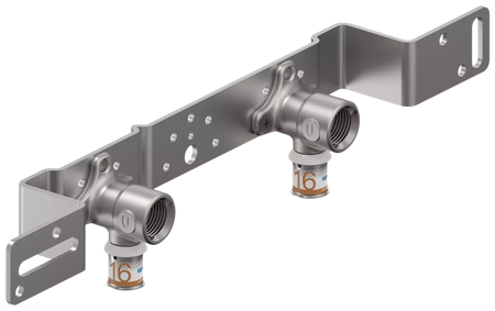 UPONOR S-Press płytka montażowa kątowa z kolanami - 15cm