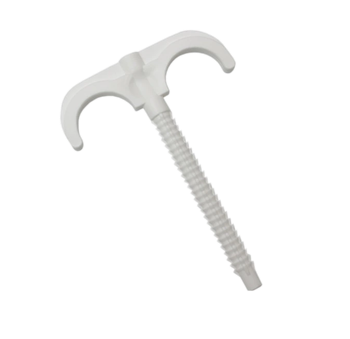 QIK Hak podłogowy do rur podwójny typu mewka fi29; 10x 80 - op. 120 szt.