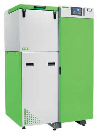 SAS Kocioł na pellet Bio Efekt 23 kW - lewy kosz / czopuch górny