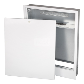 Szafka rozdzielacza podtynkowa z listwą P3 - 8 obw. (wys. 87 / szer. 61 / gł. 17,5cm)